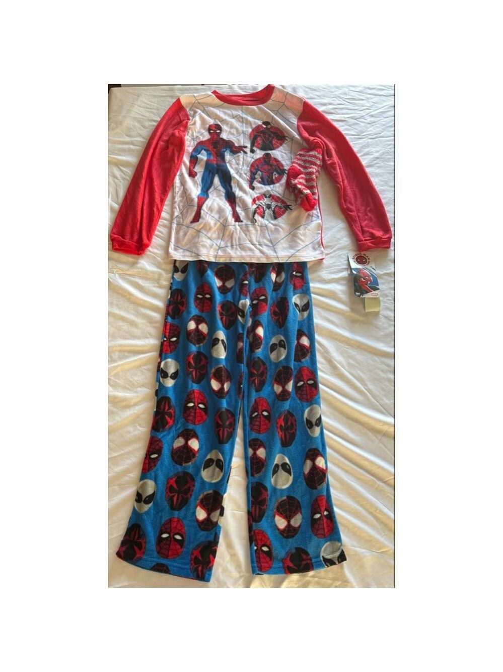 Boys Marvel Spider-Man Pajama Set L Blue Red